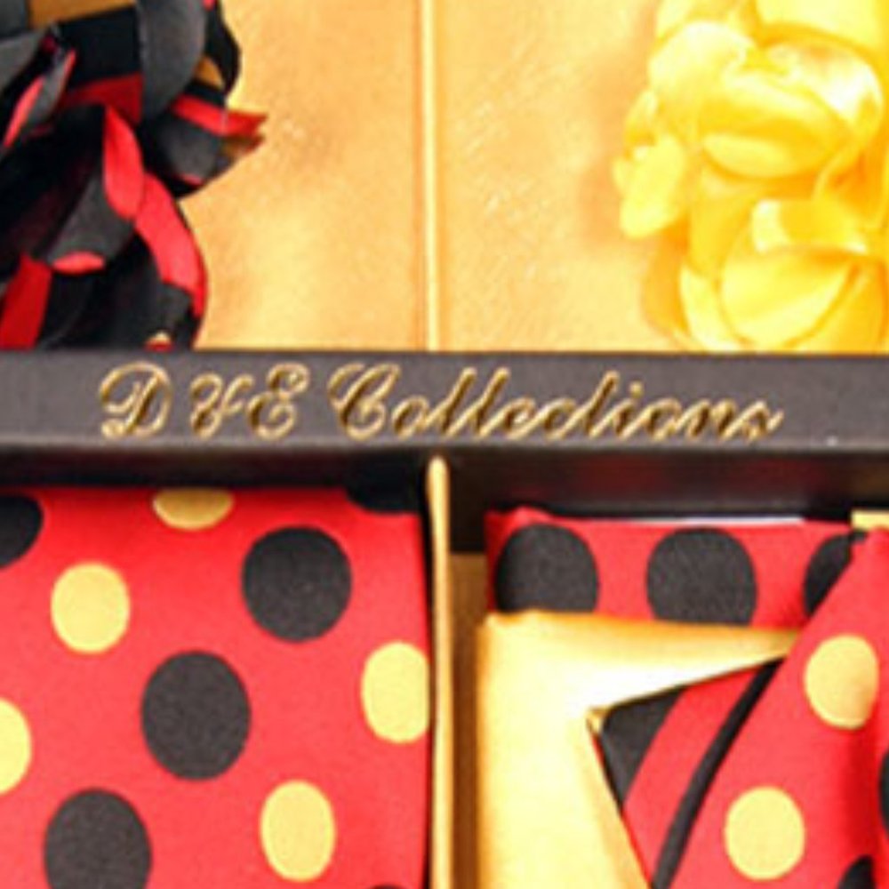 Daniel Ellissa Red Yellow Dot Bow & Neck Tie 6 Set - Picture 6 of 6